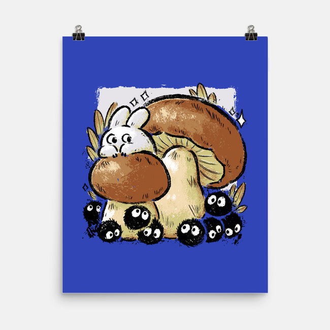 Wandering Soot With Autumn Mushrooms-None-Matte-Poster-xMorfina