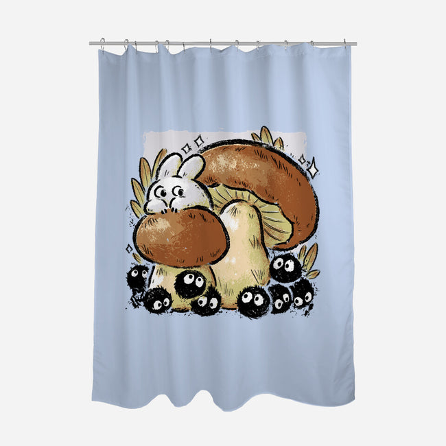 Wandering Soot With Autumn Mushrooms-None-Polyester-Shower Curtain-xMorfina