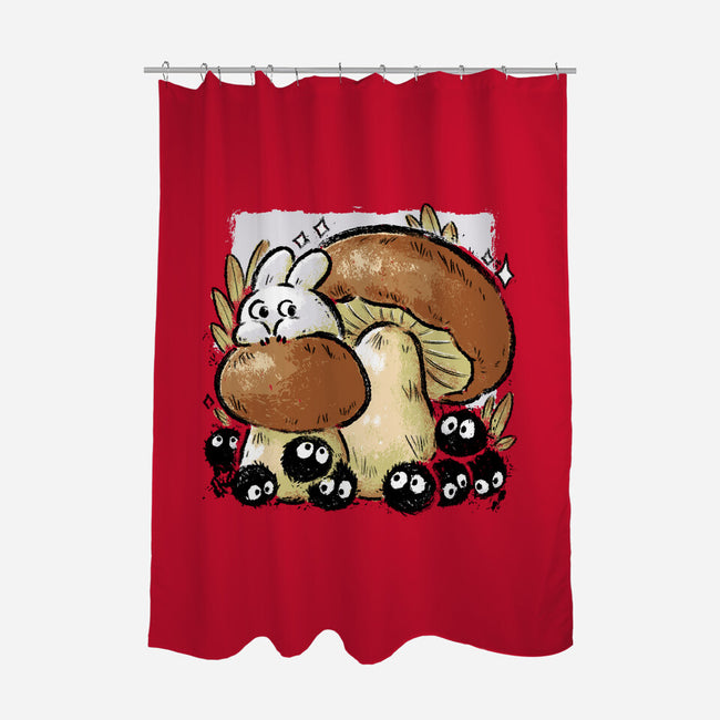 Wandering Soot With Autumn Mushrooms-None-Polyester-Shower Curtain-xMorfina