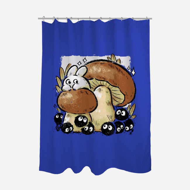 Wandering Soot With Autumn Mushrooms-None-Polyester-Shower Curtain-xMorfina