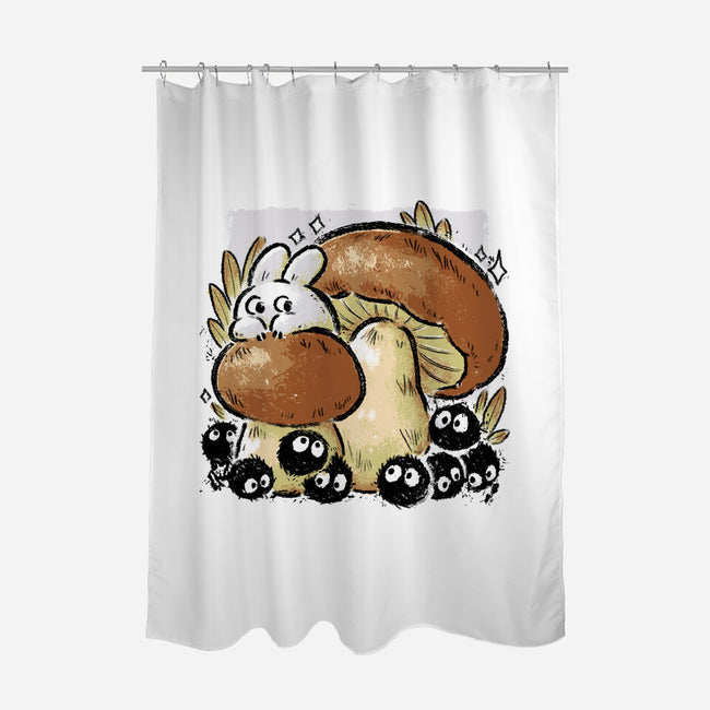 Wandering Soot With Autumn Mushrooms-None-Polyester-Shower Curtain-xMorfina