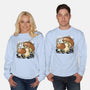Wandering Soot With Autumn Mushrooms-Unisex-Crew Neck-Sweatshirt-xMorfina