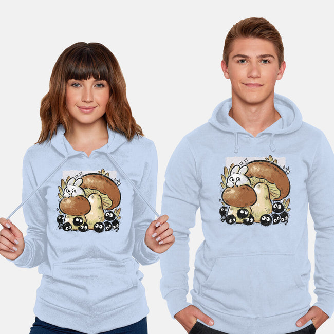 Wandering Soot With Autumn Mushrooms-Unisex-Pullover-Sweatshirt-xMorfina