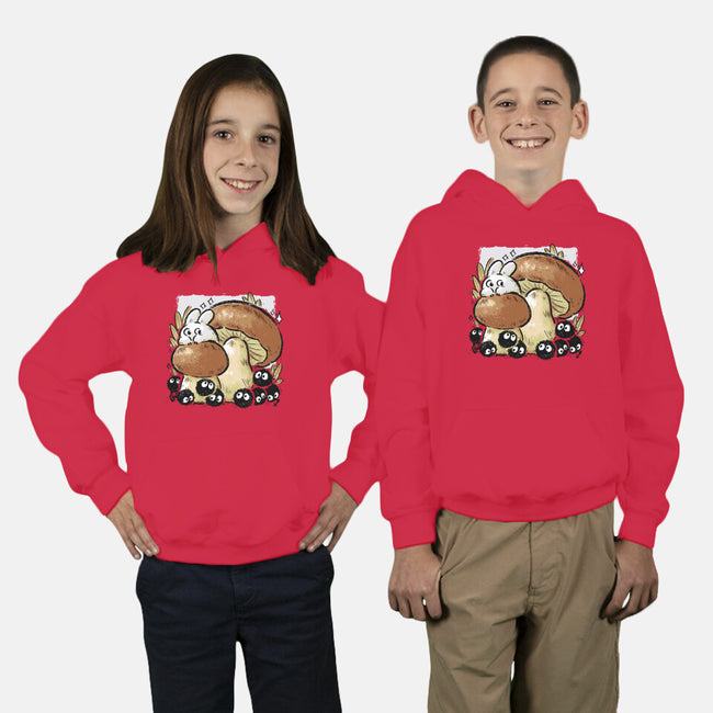 Wandering Soot With Autumn Mushrooms-Youth-Pullover-Sweatshirt-xMorfina