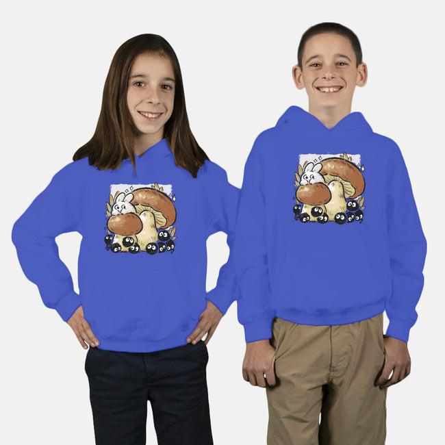 Wandering Soot With Autumn Mushrooms-Youth-Pullover-Sweatshirt-xMorfina