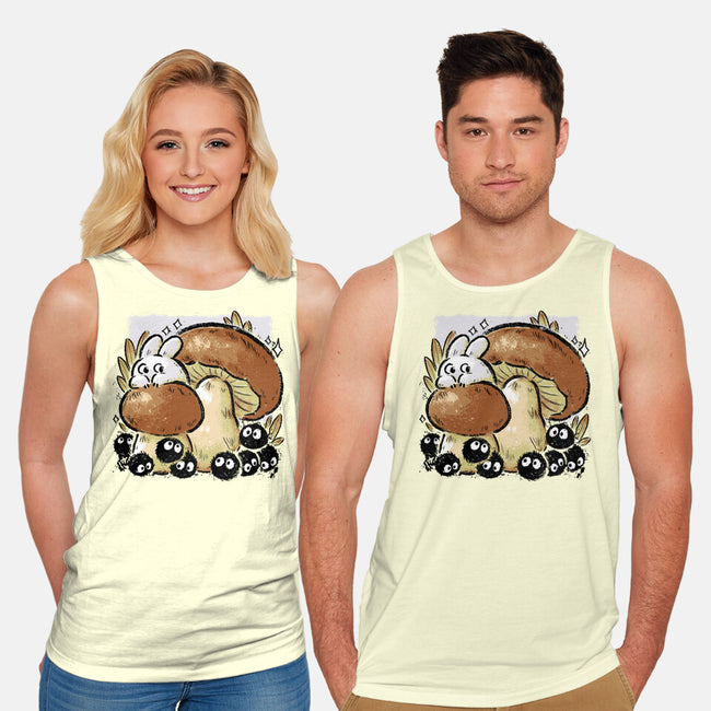 Wandering Soot With Autumn Mushrooms-Unisex-Basic-Tank-xMorfina