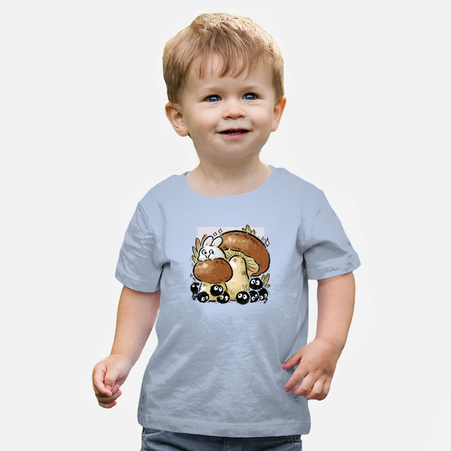 Wandering Soot With Autumn Mushrooms-Baby-Basic-Tee-xMorfina