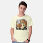 Wandering Soot With Autumn Mushrooms-Mens-Basic-Tee-xMorfina