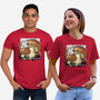 Wandering Soot With Autumn Mushrooms-Unisex-Basic-Tee-xMorfina