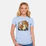 Wandering Soot With Autumn Mushrooms-Womens-Fitted-Tee-xMorfina