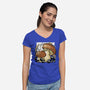 Wandering Soot With Autumn Mushrooms-Womens-V-Neck-Tee-xMorfina