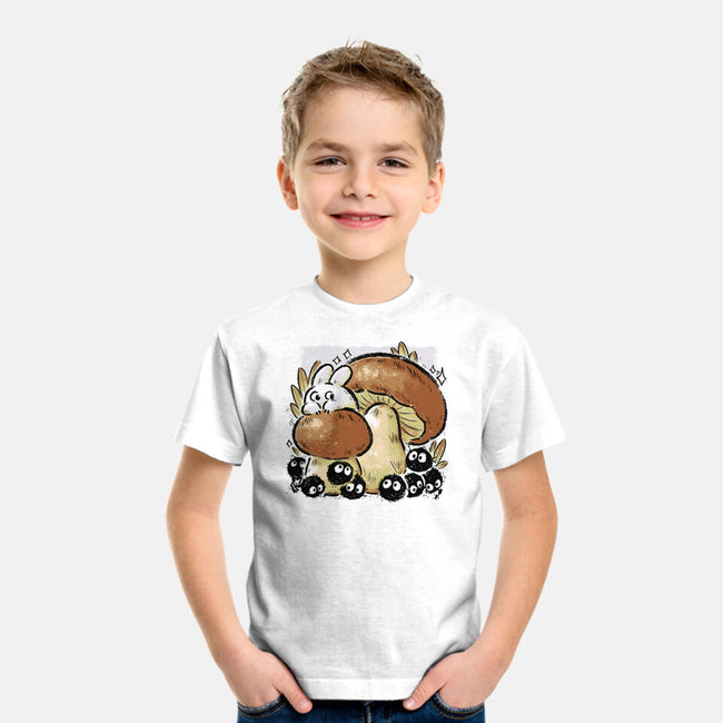 Wandering Soot With Autumn Mushrooms-Youth-Basic-Tee-xMorfina