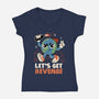 Let’s Get Revenge-Womens-V-Neck-Tee-tobefonseca