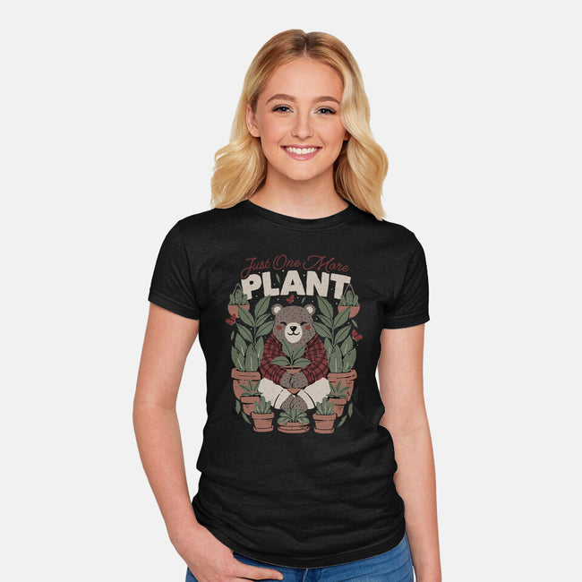 Just One More Plant Bear-Womens-Fitted-Tee-tobefonseca