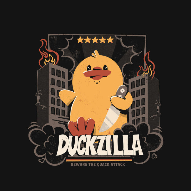 Duckzilla Funny Duck Attack-None-Matte-Poster-tobefonseca