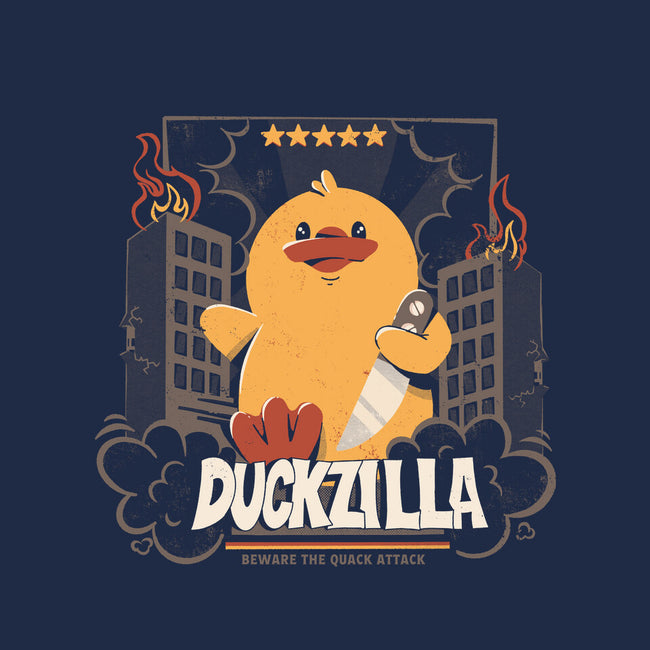 Duckzilla Funny Duck Attack-None-Matte-Poster-tobefonseca