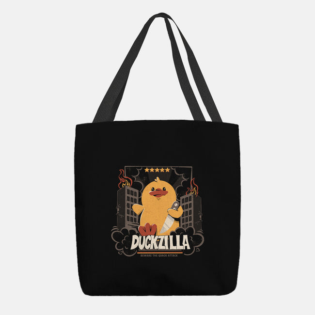Duckzilla Funny Duck Attack-None-Basic Tote-Bag-tobefonseca