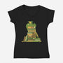 Treasure Hoarder Dragon-Womens-V-Neck-Tee-tobefonseca
