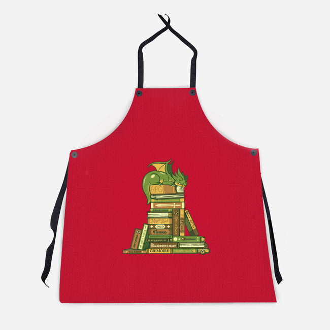 Treasure Hoarder Dragon-Unisex-Kitchen-Apron-tobefonseca