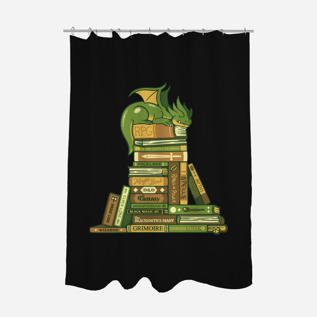 Treasure Hoarder Dragon-None-Polyester-Shower Curtain-tobefonseca