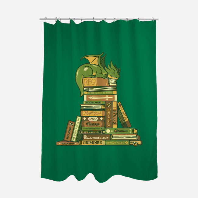 Treasure Hoarder Dragon-None-Polyester-Shower Curtain-tobefonseca