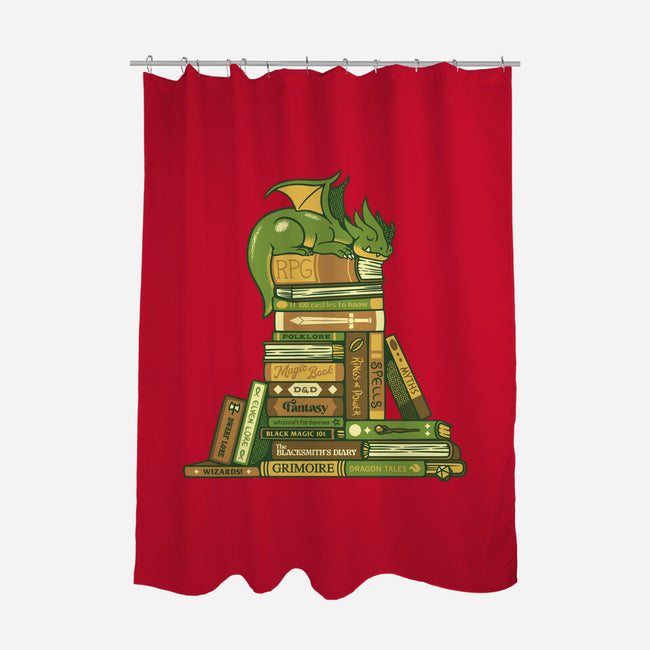Treasure Hoarder Dragon-None-Polyester-Shower Curtain-tobefonseca