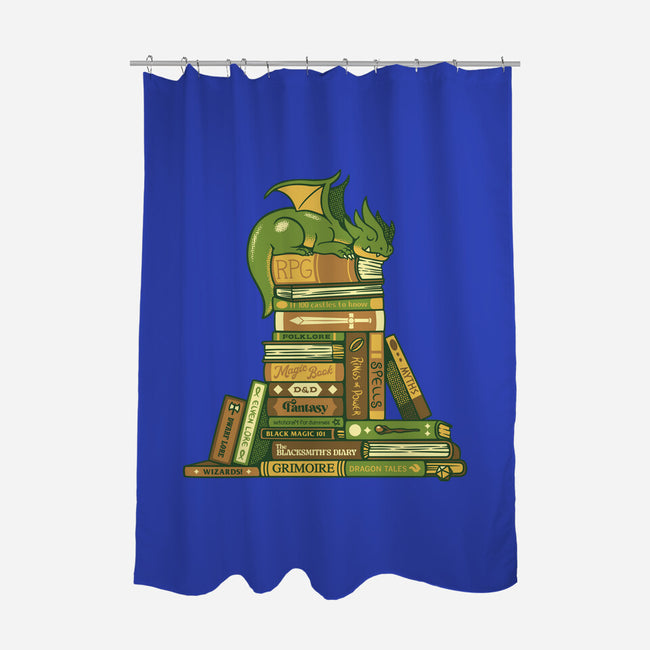 Treasure Hoarder Dragon-None-Polyester-Shower Curtain-tobefonseca