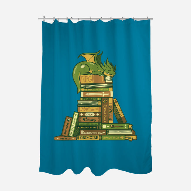 Treasure Hoarder Dragon-None-Polyester-Shower Curtain-tobefonseca