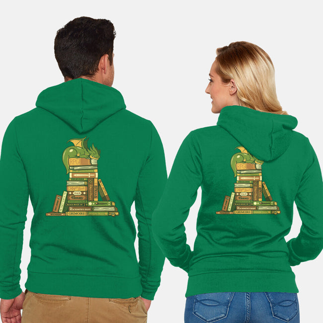Treasure Hoarder Dragon-Unisex-Zip-Up-Sweatshirt-tobefonseca