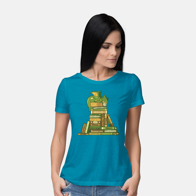 Treasure Hoarder Dragon-Womens-Basic-Tee-tobefonseca