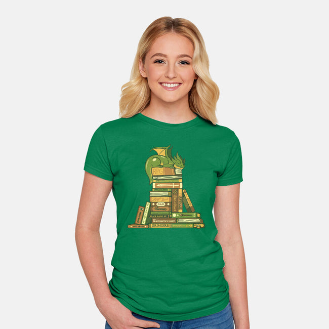 Treasure Hoarder Dragon-Womens-Fitted-Tee-tobefonseca