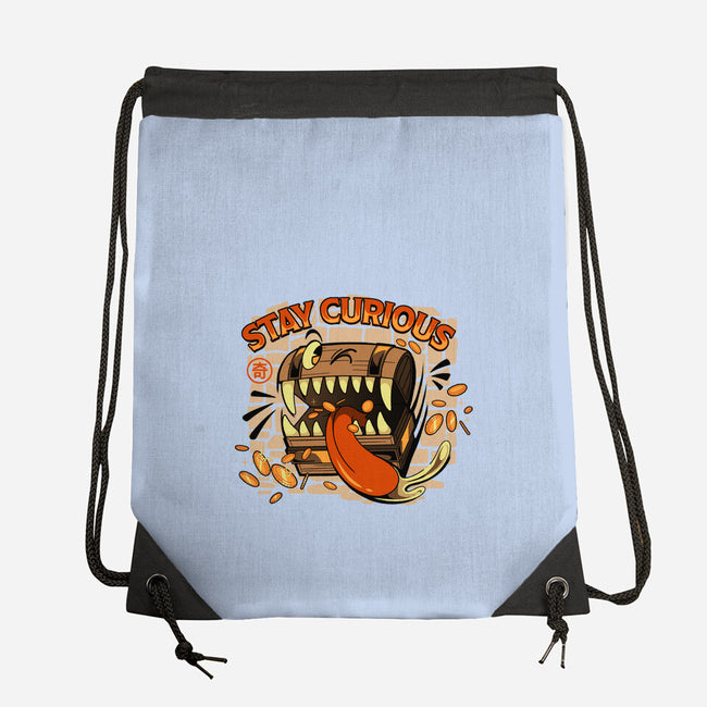 Stay Curious Mimic RPG-None-Drawstring-Bag-tobefonseca