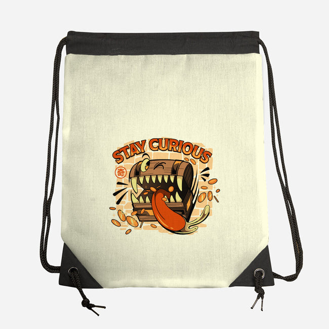 Stay Curious Mimic RPG-None-Drawstring-Bag-tobefonseca