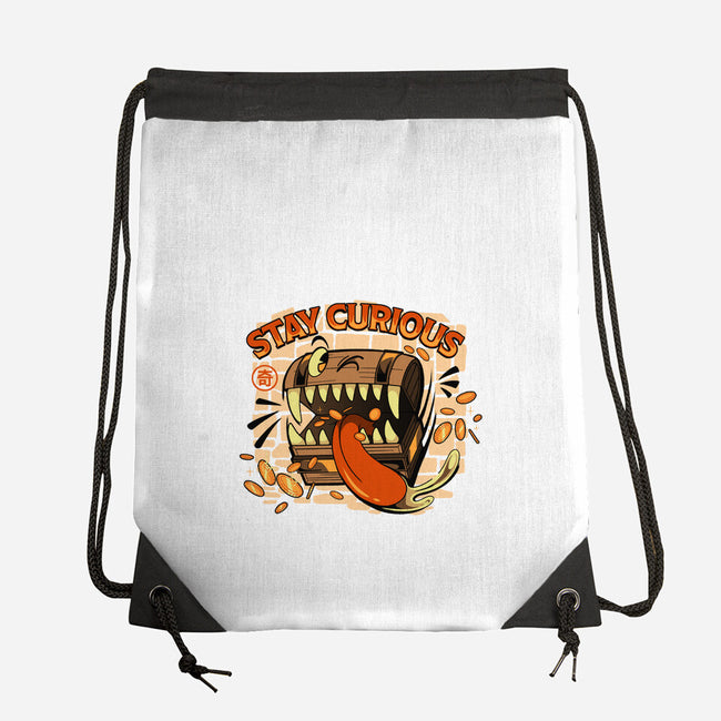 Stay Curious Mimic RPG-None-Drawstring-Bag-tobefonseca