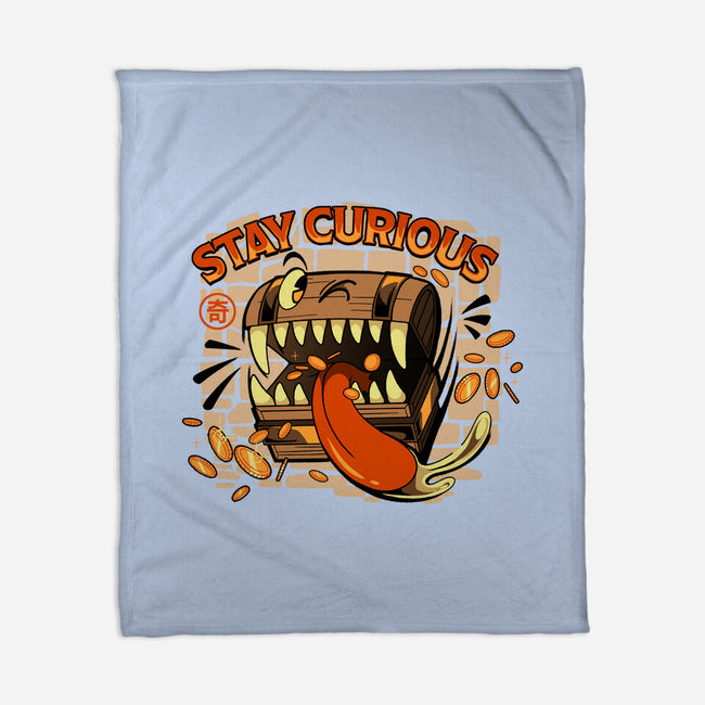 Stay Curious Mimic RPG-None-Fleece-Blanket-tobefonseca