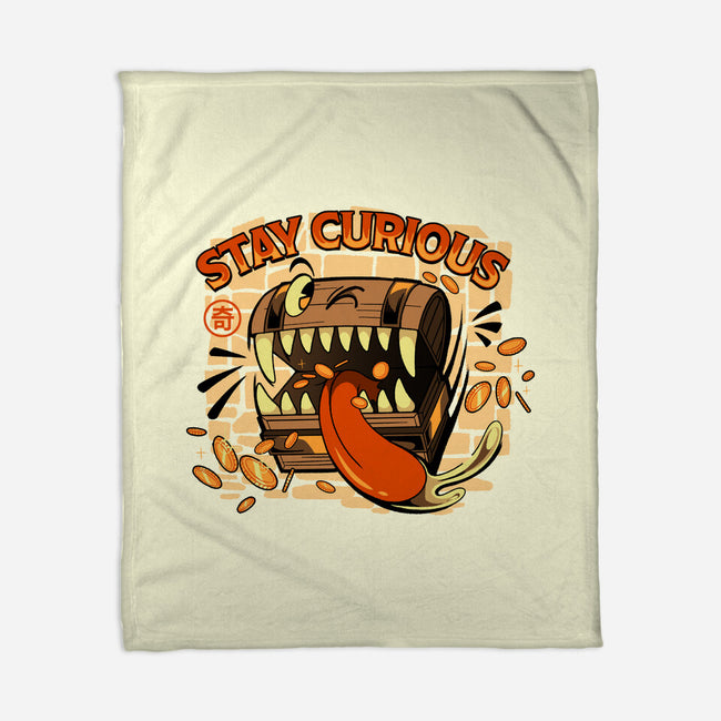 Stay Curious Mimic RPG-None-Fleece-Blanket-tobefonseca