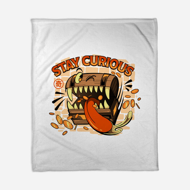 Stay Curious Mimic RPG-None-Fleece-Blanket-tobefonseca
