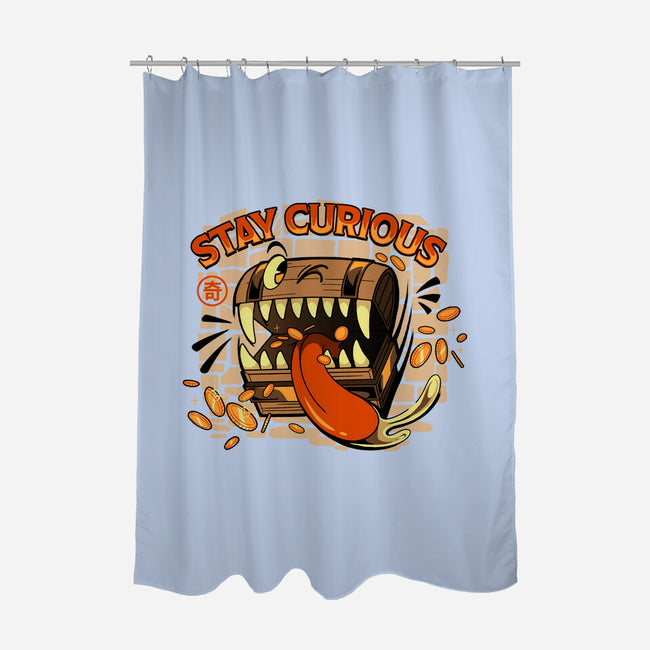 Stay Curious Mimic RPG-None-Polyester-Shower Curtain-tobefonseca
