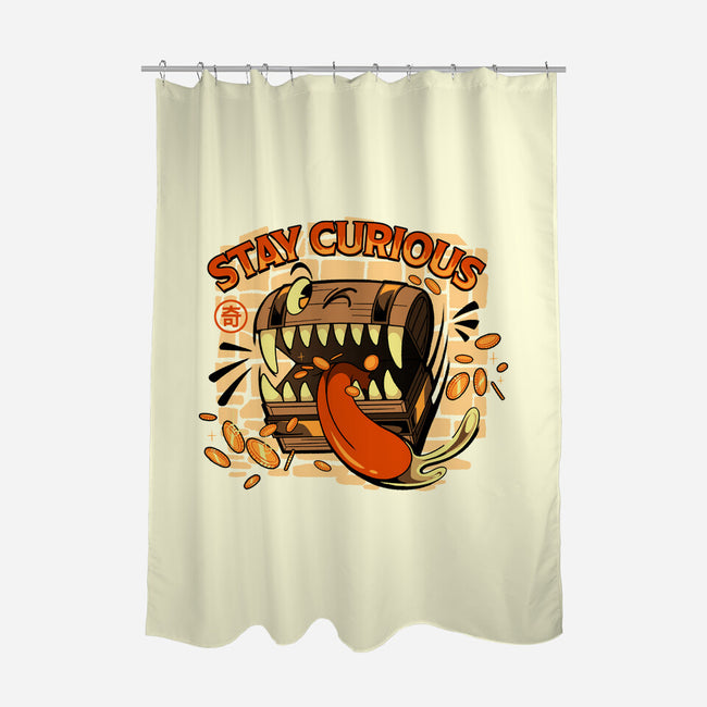 Stay Curious Mimic RPG-None-Polyester-Shower Curtain-tobefonseca
