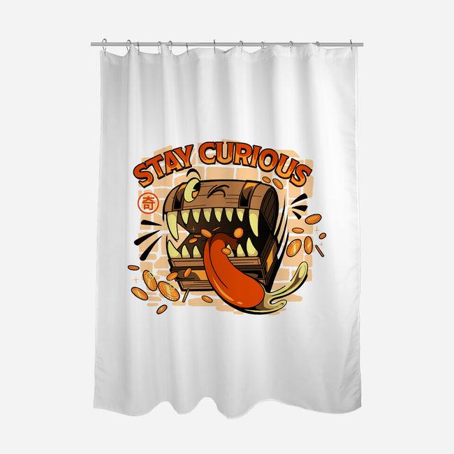 Stay Curious Mimic RPG-None-Polyester-Shower Curtain-tobefonseca