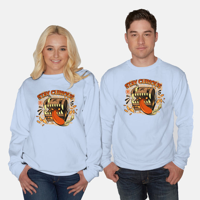 Stay Curious Mimic RPG-Unisex-Crew Neck-Sweatshirt-tobefonseca