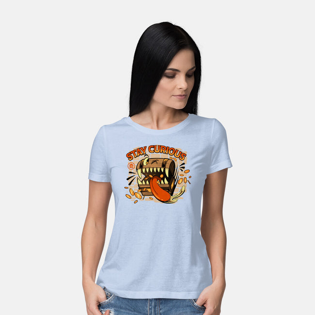 Stay Curious Mimic RPG-Womens-Basic-Tee-tobefonseca