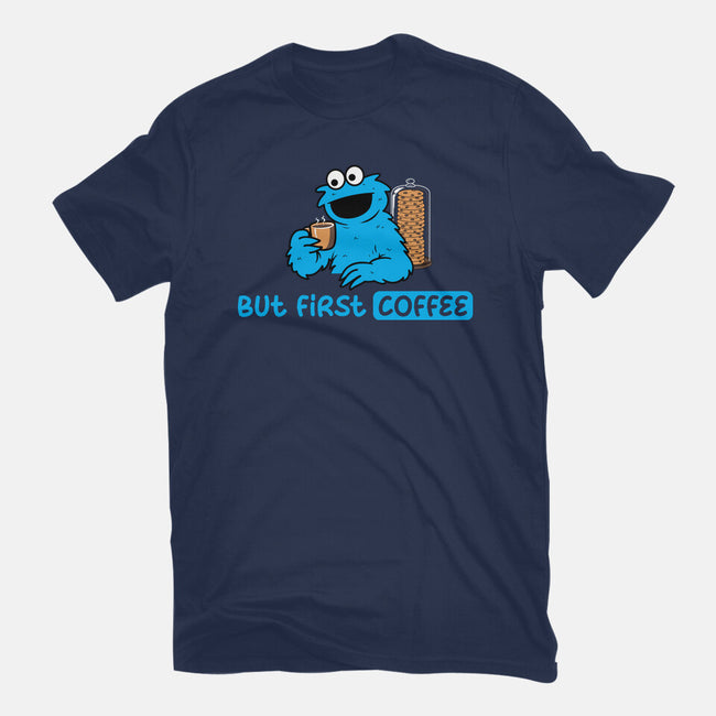 But First Coffee Monster-Womens-Basic-Tee-rocketman_art