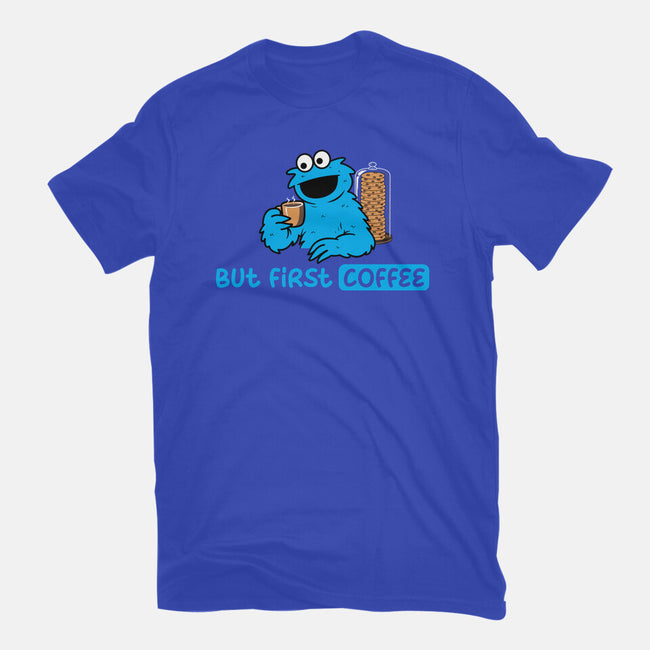 But First Coffee Monster-Youth-Basic-Tee-rocketman_art