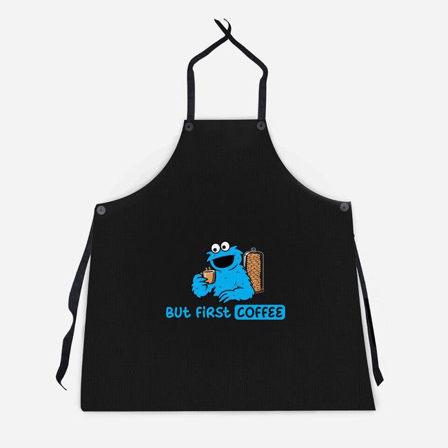But First Coffee Monster-Unisex-Kitchen-Apron-rocketman_art
