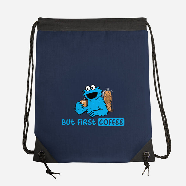 But First Coffee Monster-None-Drawstring-Bag-rocketman_art
