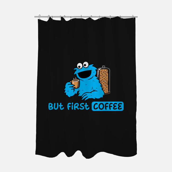 But First Coffee Monster-None-Polyester-Shower Curtain-rocketman_art