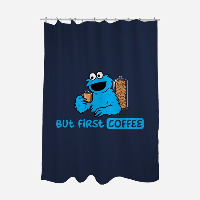 But First Coffee Monster-None-Polyester-Shower Curtain-rocketman_art