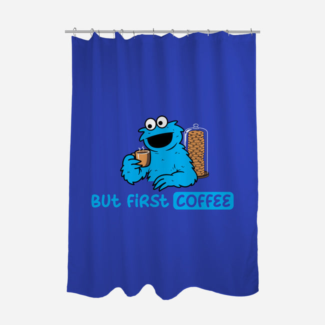But First Coffee Monster-None-Polyester-Shower Curtain-rocketman_art
