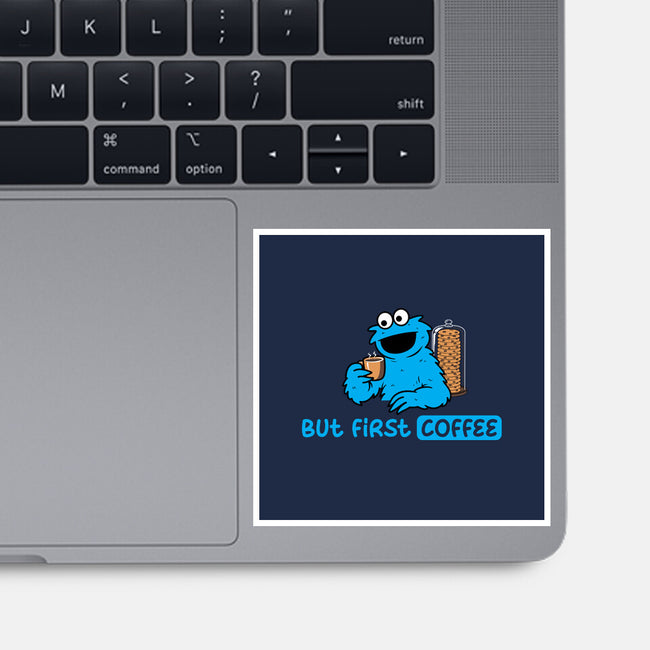 But First Coffee Monster-None-Glossy-Sticker-rocketman_art